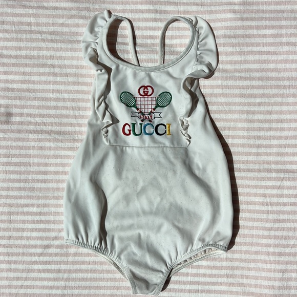 Gucci Other - Gucci Kids Logo embroidered swimsuit size 18-24 mo